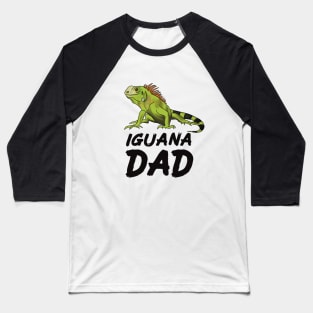 Iguana Dad for Iguana Lovers, Black Baseball T-Shirt